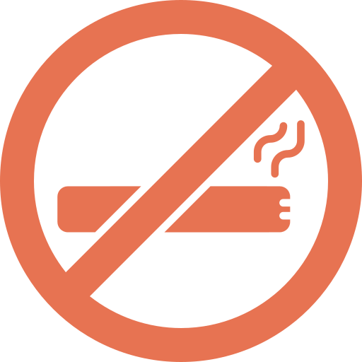 Icône représentant une cigarette barrée pour signifier qu'il est interdit de fumer dans les véhicules que loue Ryôco - spécialiste de la location de vans pour slow travel à Pouilly les Nonains dans la Loire.